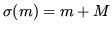 $\displaystyle \sigma(m) = m+M$