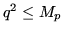 $ q^2 \le M_p$