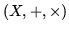 $ (X,+,\times)$