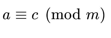 $ a \equiv c \pmod{m}$