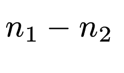 $ n_1-n_2$