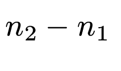 $ n_2-n_1$