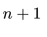 $ n+1$