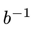 $ b^{-1}$