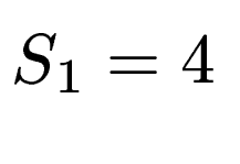 $ S_1 = 4$