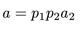 $ a=p_1p_2a_2$