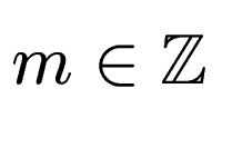 $ m \in \mathbb{Z}$