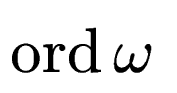$ \operatorname{ord}\omega$
