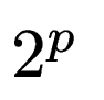 $ 2^p$