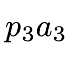 $ p_3a_3$