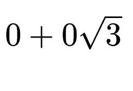 $ 0+0\sqrt{3}$