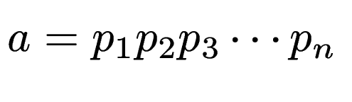 $ a=p_1p_2p_3\cdots p_n$