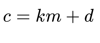 $ c = km+d$