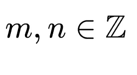 $ m, n \in
\mathbb{Z}$