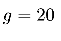 $ g=20$