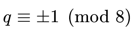 $ q \equiv \pm 1 \pmod{8}$