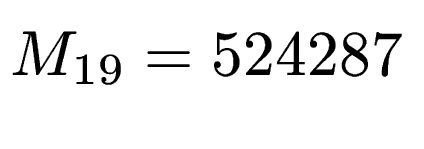 $ M_{19}=524287$