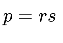 $ p=rs$