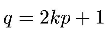 $ q=2kp+1$