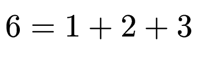 $ 6=1+2+3$