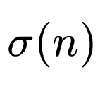 $ \sigma(n)$
