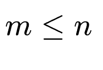 $ m \le n$